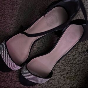 Elegant Black and Silver Women's Heels
